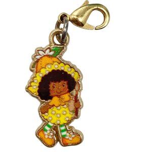 Vtg Strawberry Shortcake Orange Blossom Clip On Charm Zipper Pull Bag Acrylic